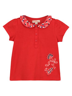Baby girls' Peter Pan collar T-shirt FITOBRA / 19SG09L1BRA330