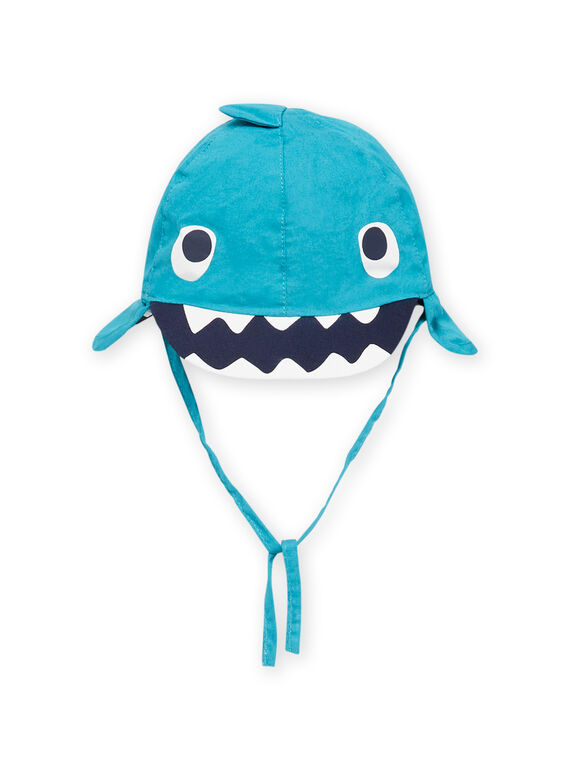 Turquoise cap with shark head design RYUJA2CAS2 / 23SI10C3CHA202