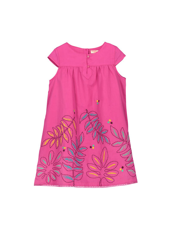 Girls' pink cotton dress FATUROB2 / 19S901F5ROB712