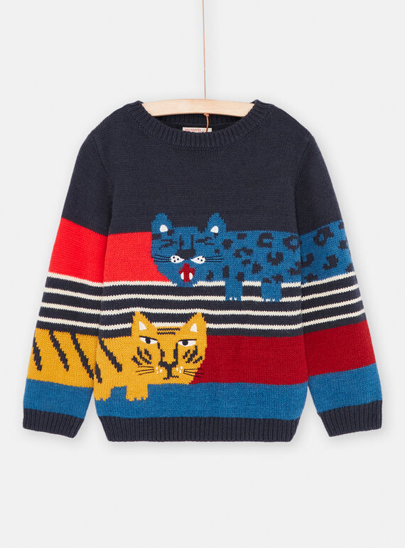 Boy's multicolored striped sweater SOFORPUL / 23W902K1PUL705