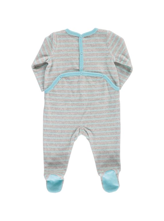 Baby boys' velour sleepsuit CEGUGREGAR / 18SH1443GRE099