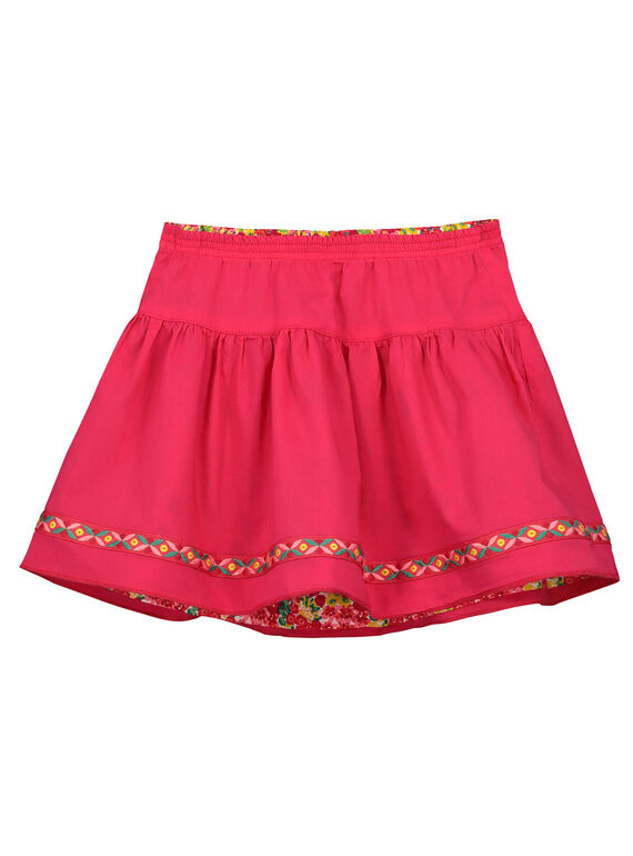 Girls' cotton reversible skirt FAYEJUP / 19S901M1JUP000