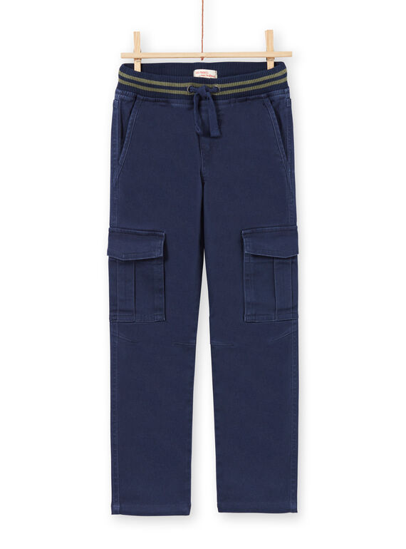 Boy's dark blue pants MOJOPAMAT1 / 21W90228PAN705
