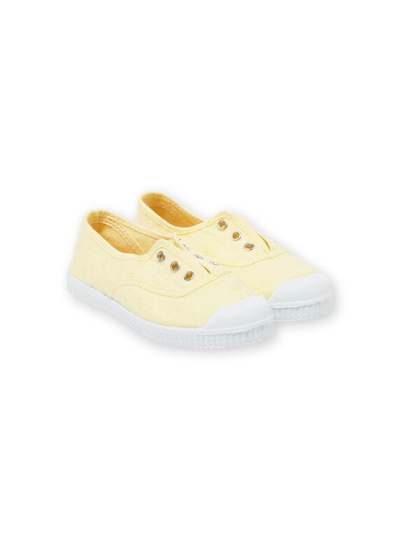 Girl's yellow sneakers LFTENBRODJ / 21KK3543D16010