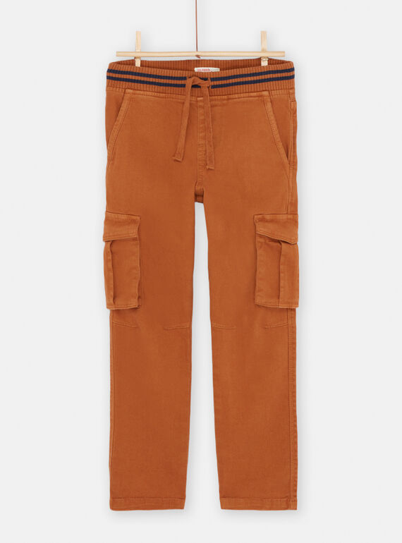 Boy's cinnamon cargo pants SOJOPAMAT4 / 23W902M1PAN809