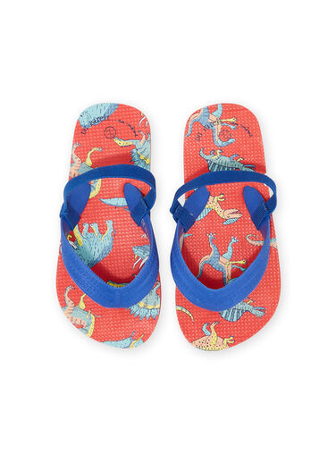 Blue and red beach flip flops boy NOTONGDINO / 22KK3683D01C201