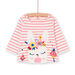 White and pink t-shirt with baby girl stripes