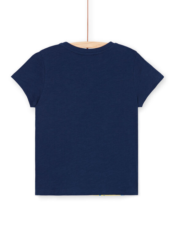 Blue T-shirt with octopus and lobster motif  Child boy LONAUTI1 / 21S902P2TMC070