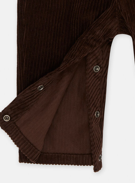 Baby boy long brown overalls SULOSAL / 23WG10R1SAL814