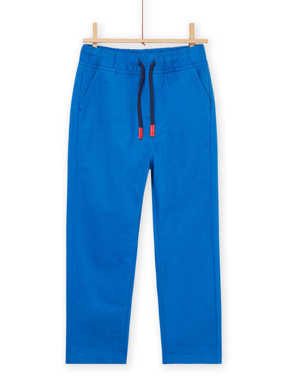 Blue elastic waist pants RONAUPAN / 23S902N1PANC238