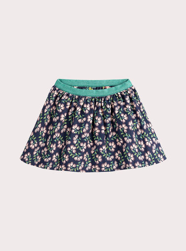 Reversible floral corduroy skirt for girls VAKLIJUP / 24W90141JUP070