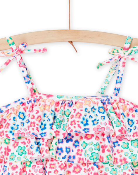 Multicoloured swimming costume top and panties with floral print. RYABIK1 / 23SI01R1MAI000
