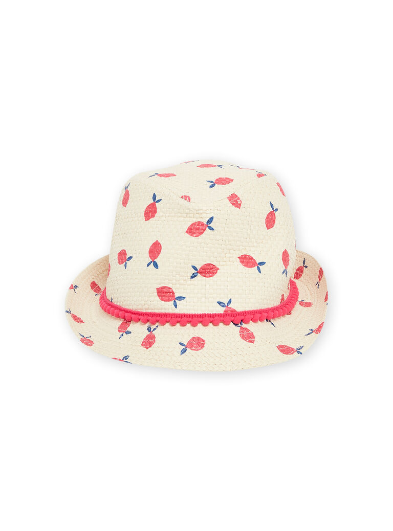 Natural Fruit Print Hat Child Girl NYAHAT2 / 22SI01C5CHA009