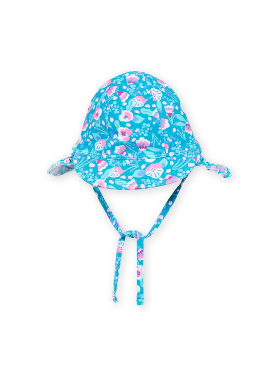 Blue hat with floral print RYICHA / 23SI09C3CHAC217