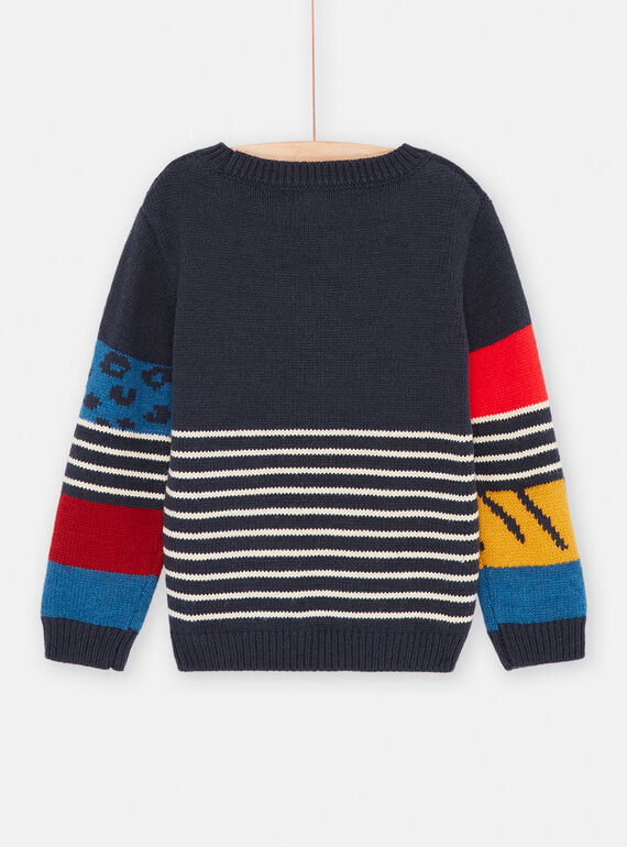 Boy's multicolored striped sweater SOFORPUL / 23W902K1PUL705