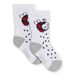 White socks with ladybugs design birth mixed