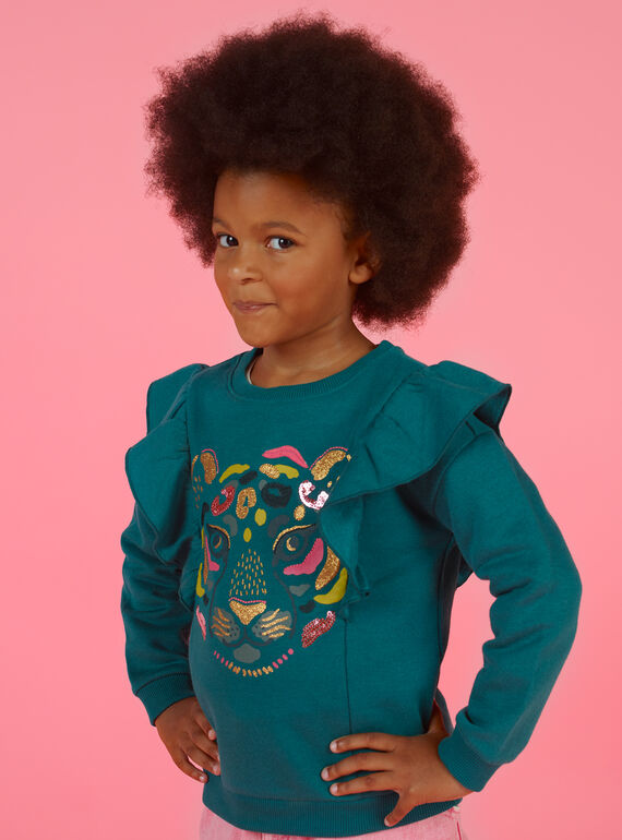 Blue duck sweater child girl MAKASWEA / 21W901I1SWEG633