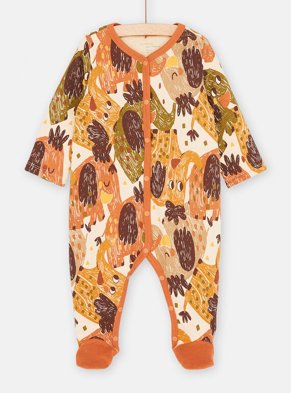Baby boy string pyjama with elephant print SEGAGREMAM / 23WH1443GRE811
