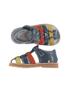 Baby boys' smart leather sandals. FBGSANDTRI / 19SK38K2D0EC218