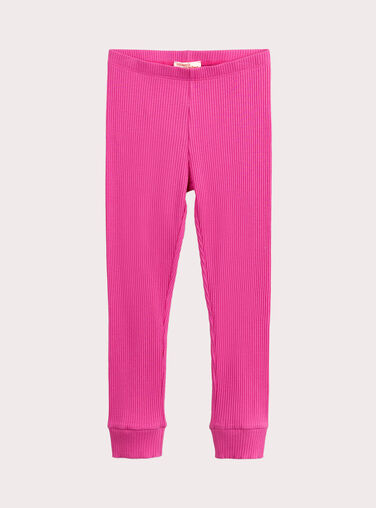 Pink ribbed leggings for girls  VYAJOLEG6 / 24WI01G3CAL030