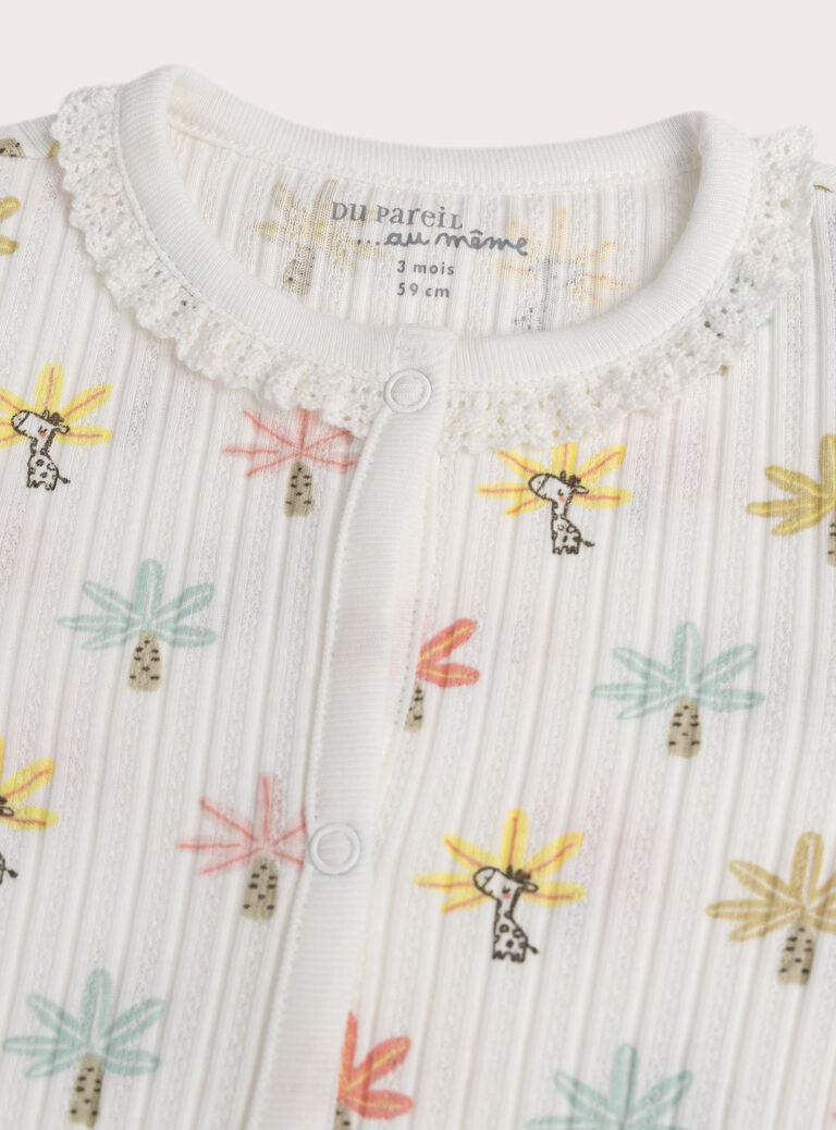 Ivory NEWBORN BODY SUIT WOU3BOD1 / 25SF03X1BDN005