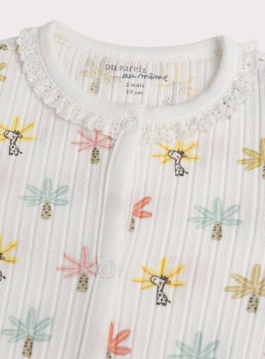 Ivory NEWBORN BODY SUIT WOU3BOD1 / 25SF03X1BDN005