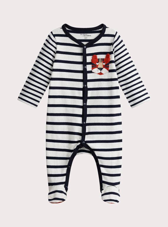 Striped sleepsuit for baby boy  VEGAGREMAR / 24WH1475GRE001