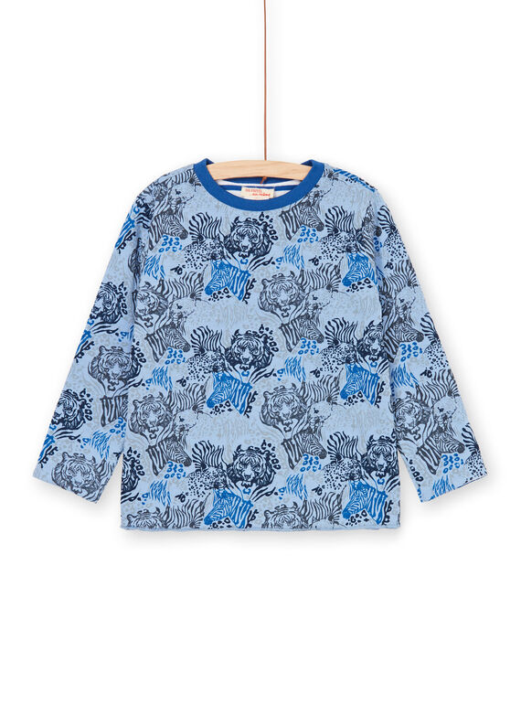 Reversible blue and white T-shirt - Child Boy LOBLETEE1 / 21S902J1TMLC208