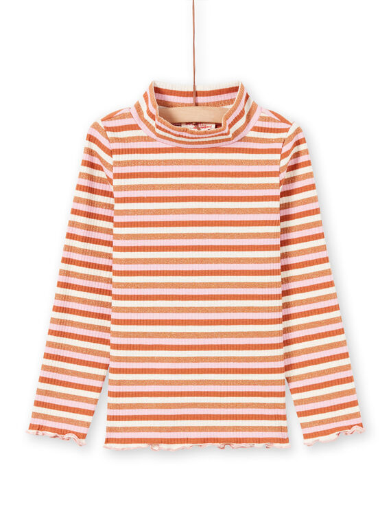 Girl's long sleeves under-sleeve sweater with colorful stripes MACOMSOUP / 21W901L1SPL420