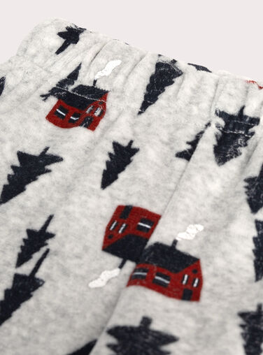 Grey velvet pajamas for boys  VEGOPYJSKI / 24WH1296PYJJ922