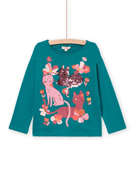 Long sleeve animation t-shirt cats PAPRITEE3 / 22W901P3TMLC217