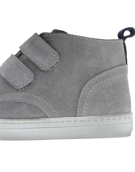 Boys' leather high top trainers CGBASCROI / 18SK36W2D3F940