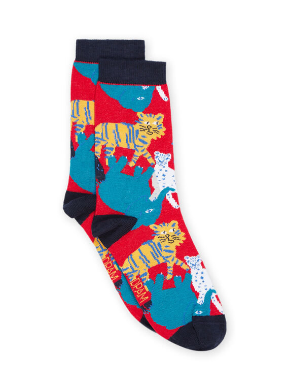 Socks with print animals of the savannah RYOJOCHO5 / 23SI027DSOQF518