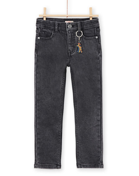 Boy's charcoal slim fit jeans MOPAJEAN / 21W902H1JEAK004