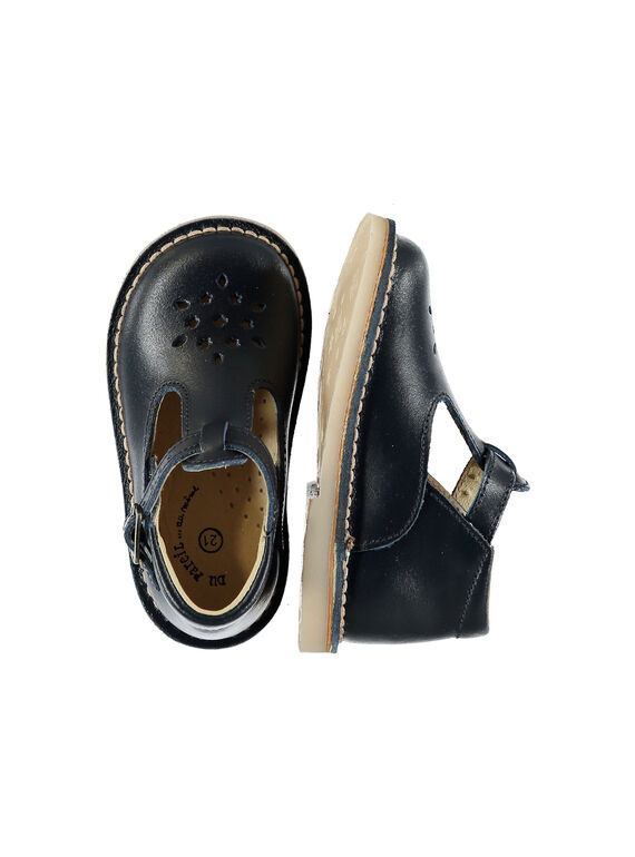 Baby boys' smart leather T-bar shoes. FBGSALBASI2 / 19SK3884D13070