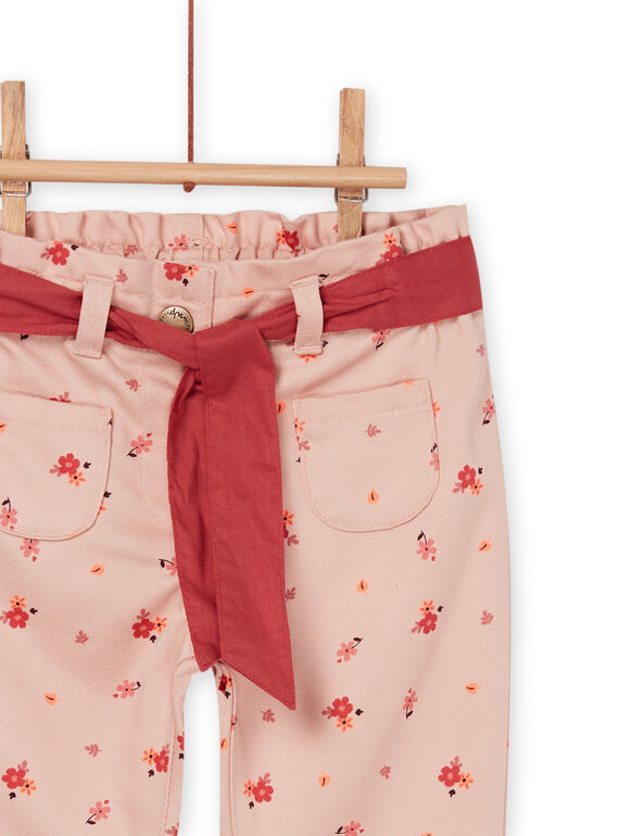 Printed pants with removable contrasting belt PIPRIPAN / 22WG09P1PAN811