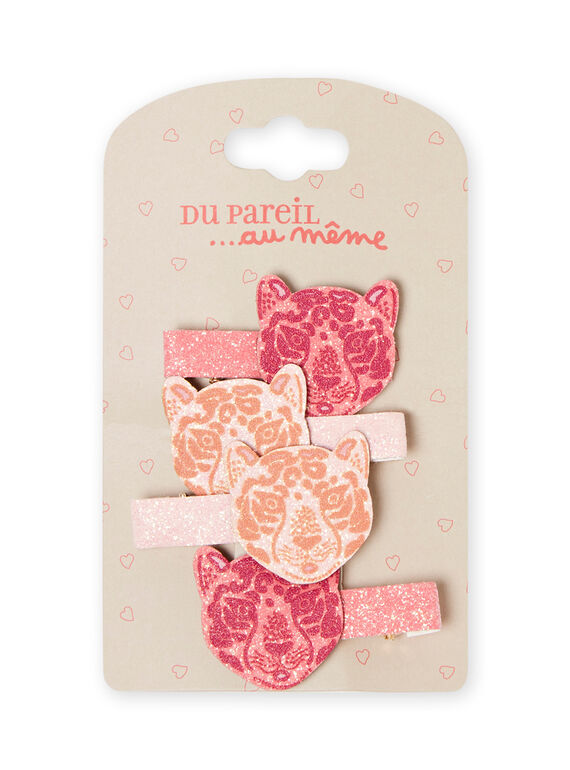 Girl's leopard print sequin bikini set of 4 MYAJOCLIC1 / 21WI01S1BRT953