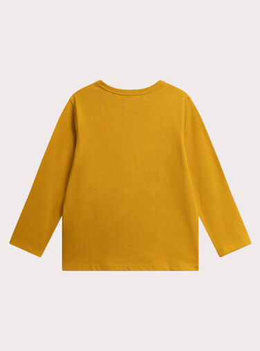 Yellow trompe l'oeil banana bag T-shirt for boys  VOBATEE3 / 24W902Q3TML106