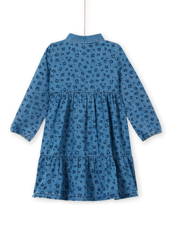 Cotton leopard print denim dress LABLEROB1 / 21S901J2ROBP274