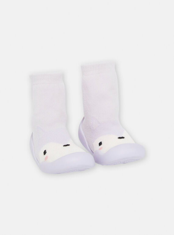 Purple socks with reindeer design SICHO7MOV / 23XK3762D08328