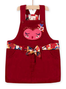 Baby Girl Red Owl Corduroy Ball Dress MIFUNROB2 / 21WG09M3ROB504