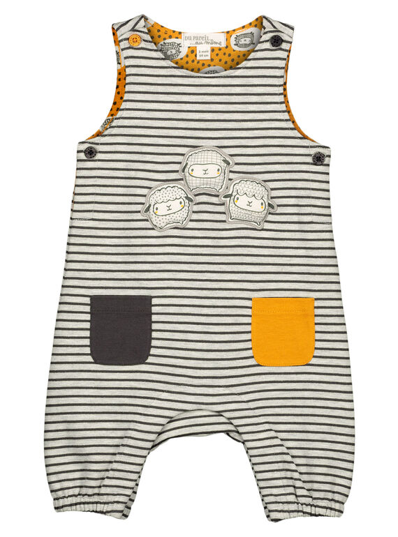 Unisex babies' striped and printed dungarees GOU1SAL / 19WF0511SALJ922