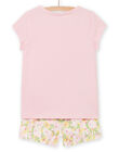 Pink pajama set child girl NEFAPYJTOU / 22SH11HCPYJD328