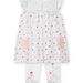 Flower print dress and legging set for a newborn girl