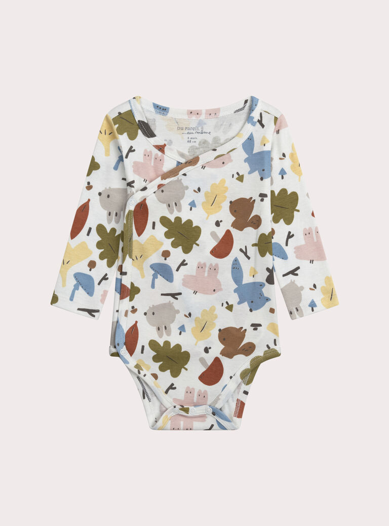 White NEWBORN BODY SUIT XOU2BOD3 / 25WF0561BDN000