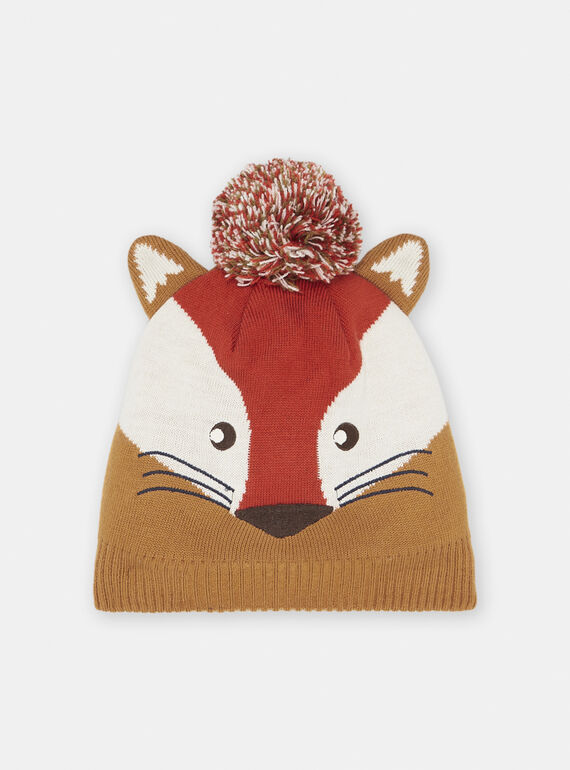 Cinnamon beanie with fox animation SYOGROBON5 / 23WI0292BON809