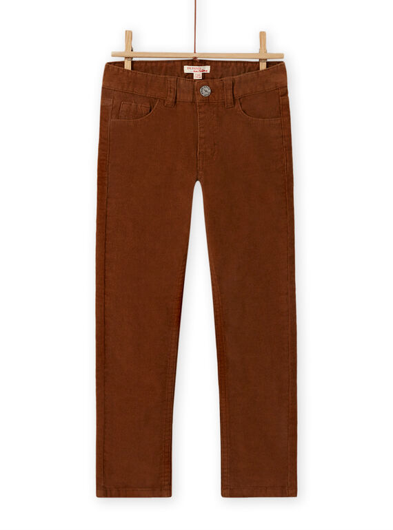Boy's brown corduroy pants MOJOPAVEL9 / 21W902N5PAN812