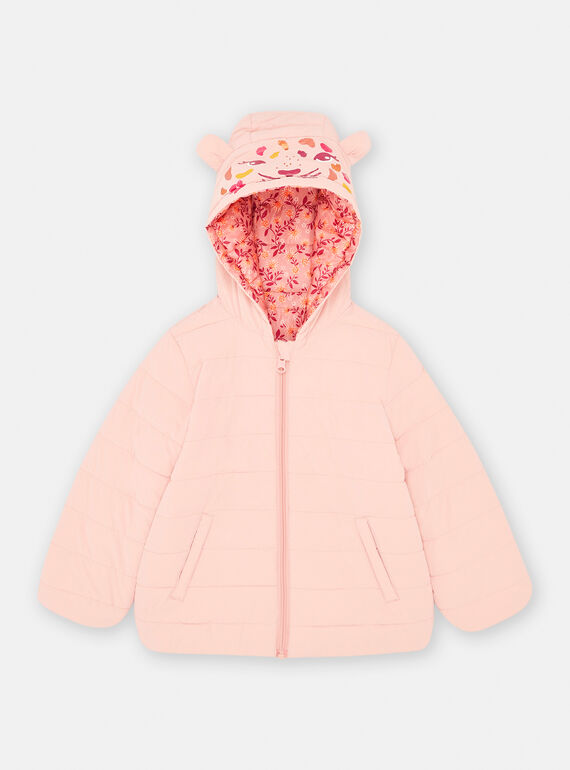Pink reversible hooded down jacket SAPANDOUNE / 23W901C3D3ED329