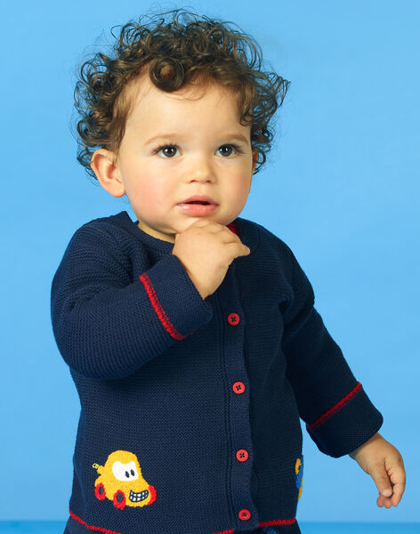 Baby boy's fine knit night blue vest LUHAGIL / 21SG10X1GIL713