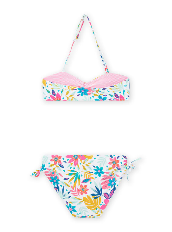 White reversible 2-piece swimsuit child girl NYABIK3 / 22SI01L1MAI000